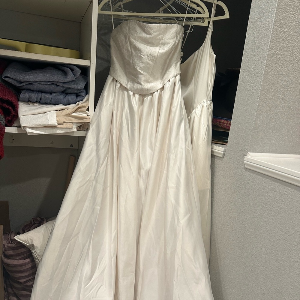 BHLDN Strapless Cream Gown NWT - Picture 5 of 7